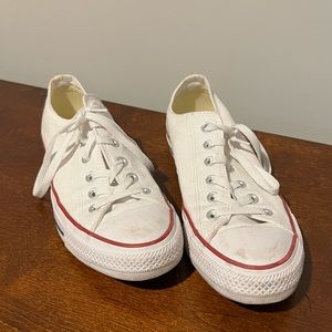 White Converse Shoes - 8M/10W